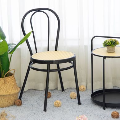 Cadeira Metal Natural Preto Just Home Collection