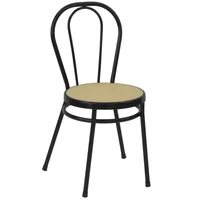 Cadeira Metal Nat, Preto