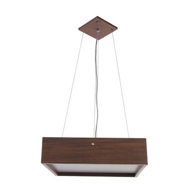 Pendente Wood Quadrado 30cm 2x E27 Imbuia Adrilustres