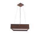 Pendente Wood Quadrado 30cm 2x E27 Imbuia Adrilustres