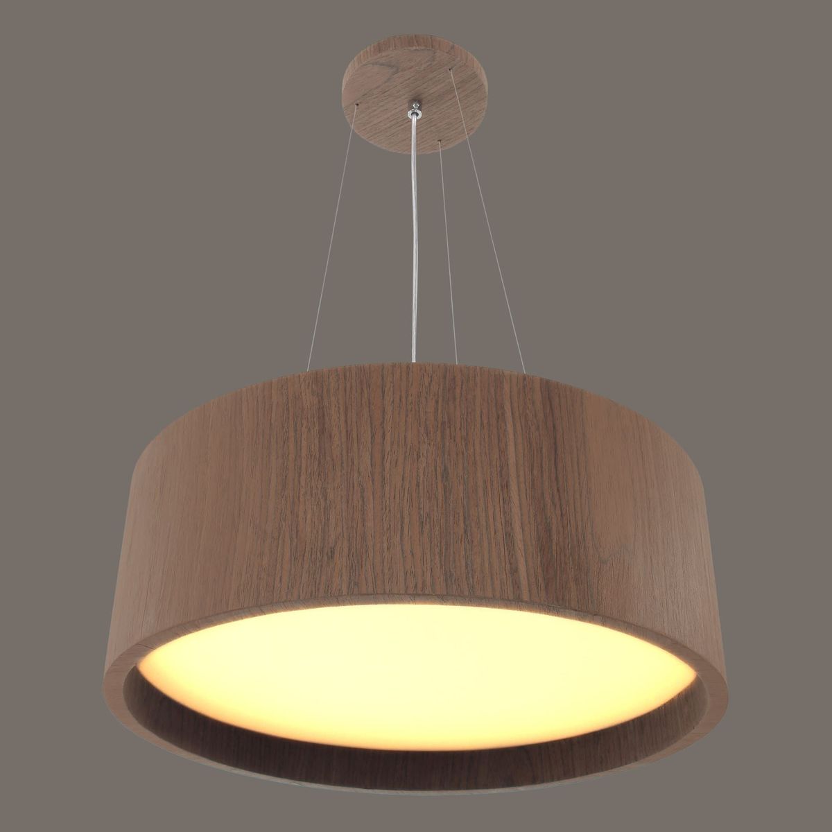 Pendente Wood Redondo 40cm 4x E27 Imbuia, marca Adrilustres - Foto 2
