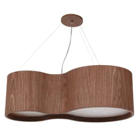 Pendente Wood Violão 4x E27 Imbuia 22,5x30x70cm Adrilustres