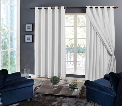 Cortina Lira com Forro 250Cmx380 Cm Branco