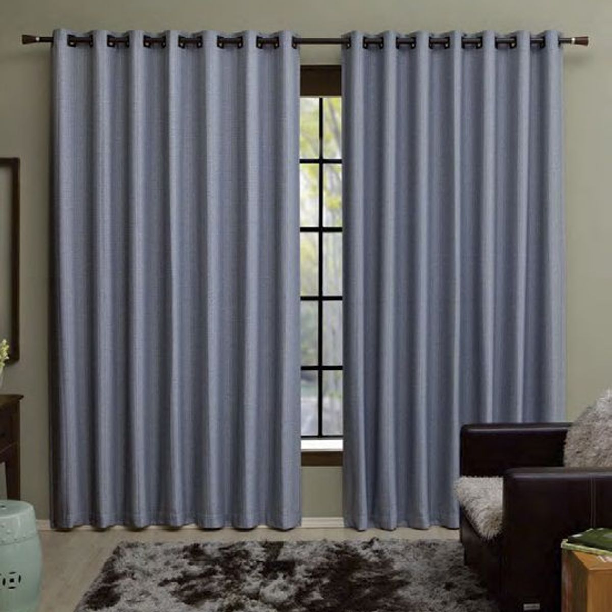 Cortina 250x380cm Rustica Jacy Cinza Branyl, marca Branyl - Foto Principal