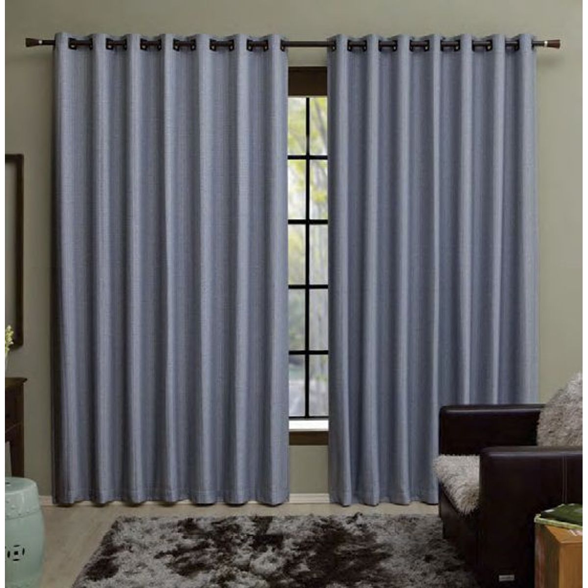 Cortina 250x380cm Rustica Jacy Cinza Branyl, marca Branyl - Foto Principal