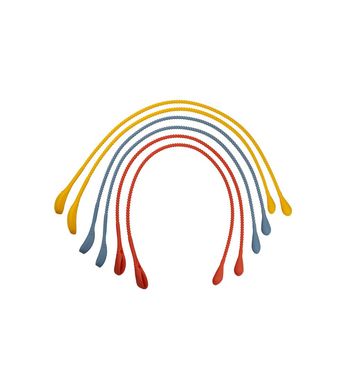 Amarradores de Silicone Azul Laranja e Amarelo- Oikos