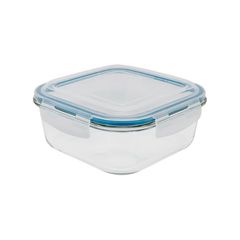 Pote de Vidro Quadrado de 2200Ml Com Tampa Transparente 43,5cmx43,5cmx20cm Oikos