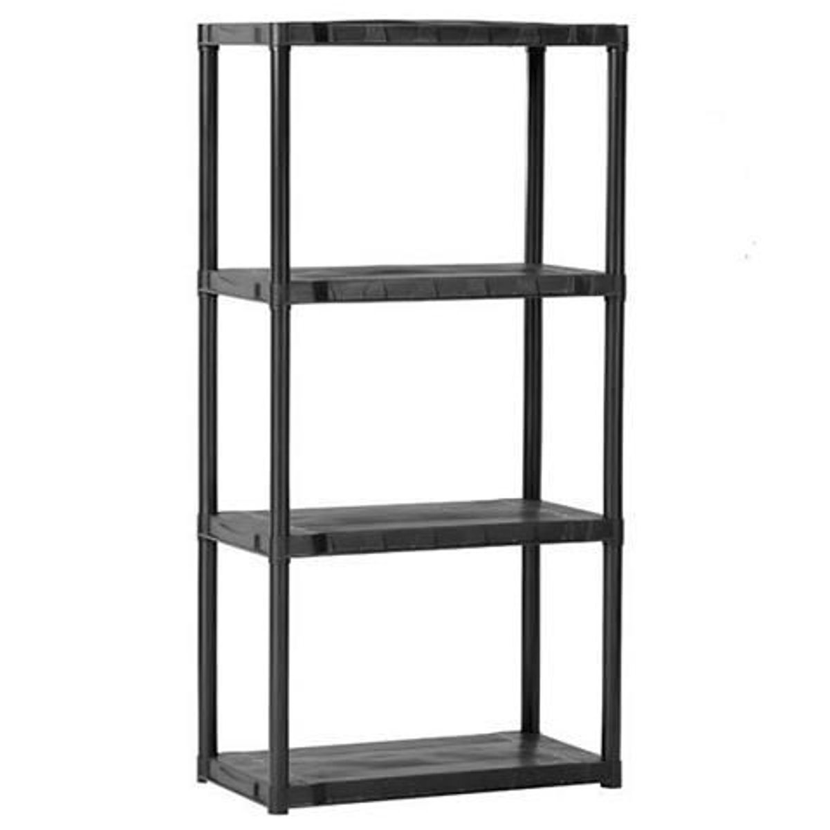 Estante de Plástico com 4 Prateleiras Preta 137x70x38cm 40kg São Bernardo, marca São Bernardo - Foto Principal