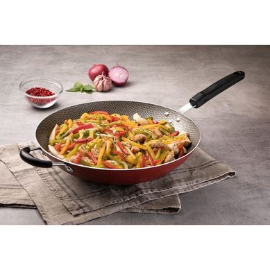 Panela Wok Alumnio 32cm sem Tampa Loreto Vermelho Tramontina