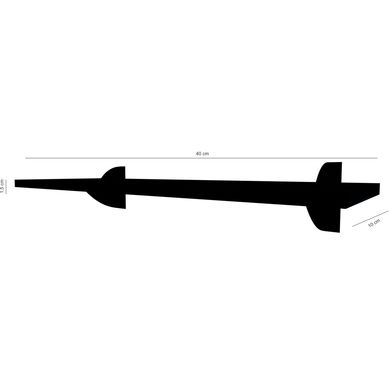 Prateleira com Suporte Tucano 10X40 Preto