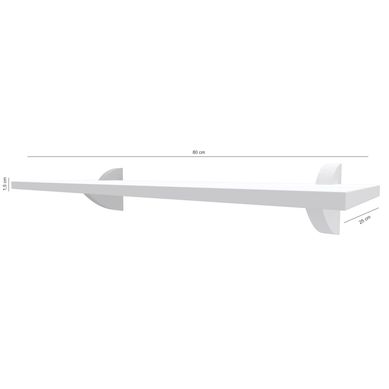 Prateleira com Suporte Tucano 25X80 Branca