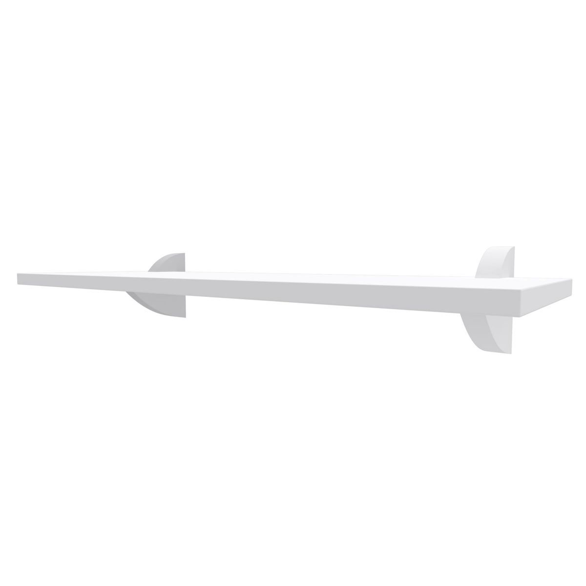 Prateleira de Madeira MDP Branca Com Suporte Tucano 80x25x1,5cm Multivisão, marca Multivisão - Foto 2