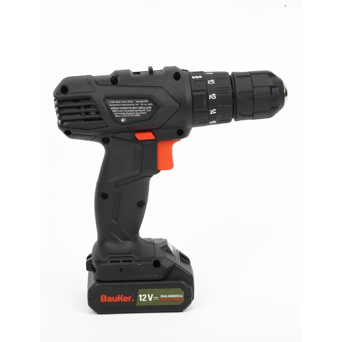 Furadeira Parafusadeira 3/8" 12V 220V Preto Bauker, marca Bauker - Foto 2