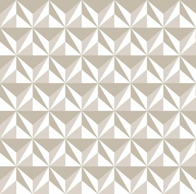 Papel de Parede Geomtrico Bege e Branco Revex