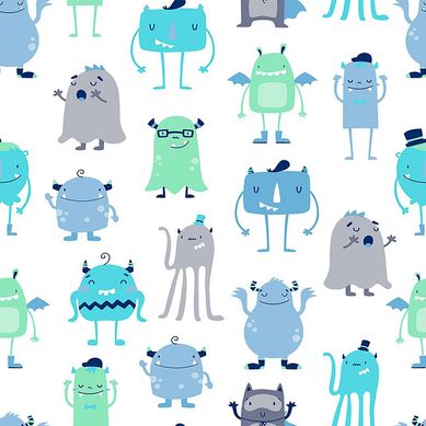 Papel de Parede Monstrinhos Multicor Revex