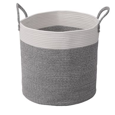 Cesto Multiuso Cinza e Branco Just Home Collection