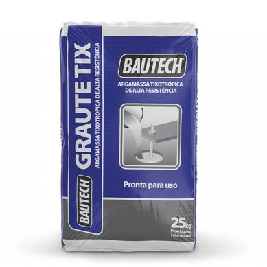 Argamassa Tixotrpica Alta Resistncia para Fixao Equipamentos e Reparos em Concreto 25kg Bautech