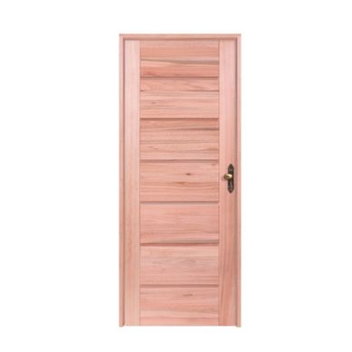 Porta Montada de Giro Madeira Macica Eucalipto Natural Direita 213x74,5x12cm BBB-R