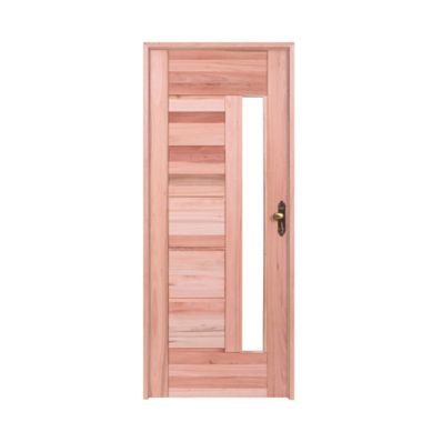 Porta Montada de Giro Madeira Macica Eucalipto Natural Direita 213x74,5x12cm BBR-Visor