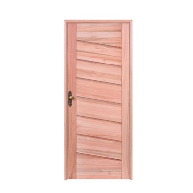 Porta Montada de Giro Madeira Macica Eucalipto Natural Esquerda 213x84,5x12cm BBB-R