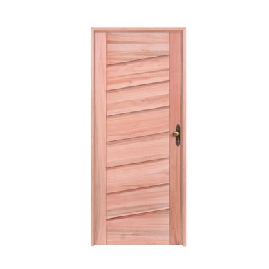 Porta Montada de Giro Madeira Macica Eucalipto Natural Esquerda 213x74,5x12cm BBB-R