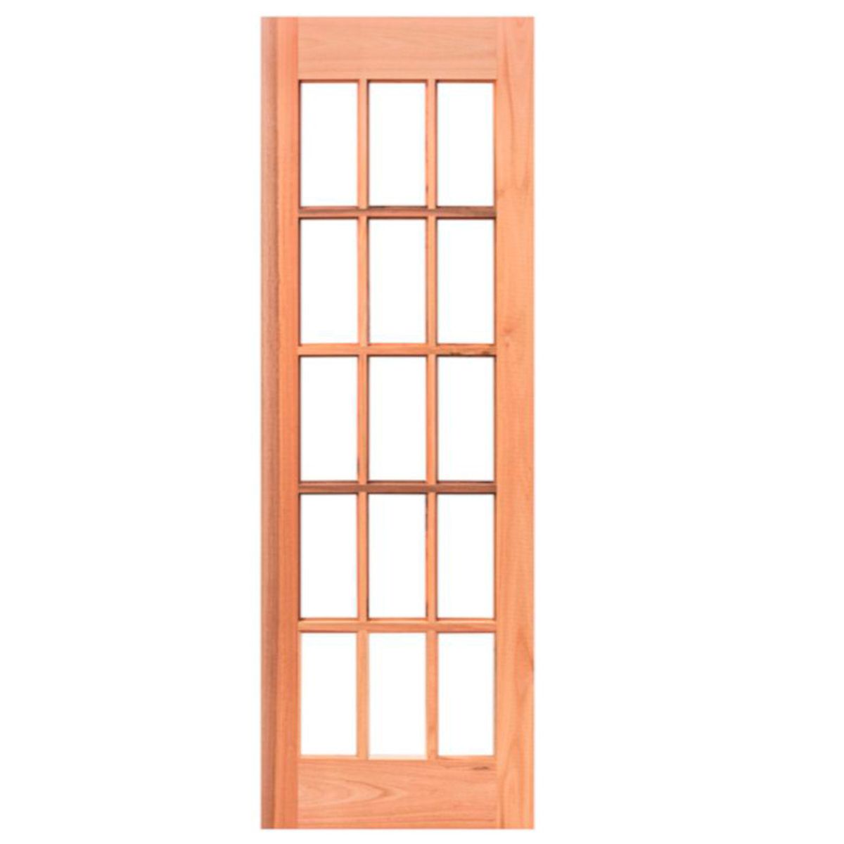 Folha de Porta Madeira Macica Eucalipto Natural 210x72x3,1cm 15 Vidros, marca Esel - Foto Principal