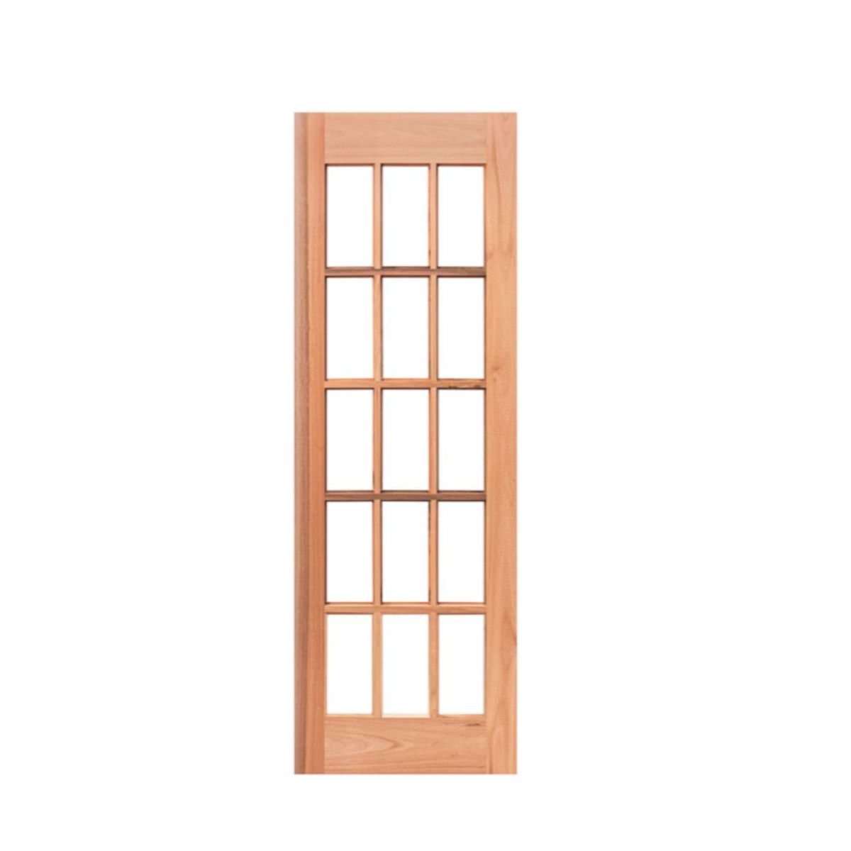 Folha de Porta Madeira Macica Eucalipto Natural 210x82x3,1cm 15 Vidros, marca Esel - Foto Principal