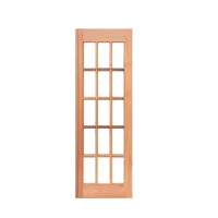 Folha de Porta Madeira Macica Eucalipto Natural 210x82x3,1cm 15 Vidros