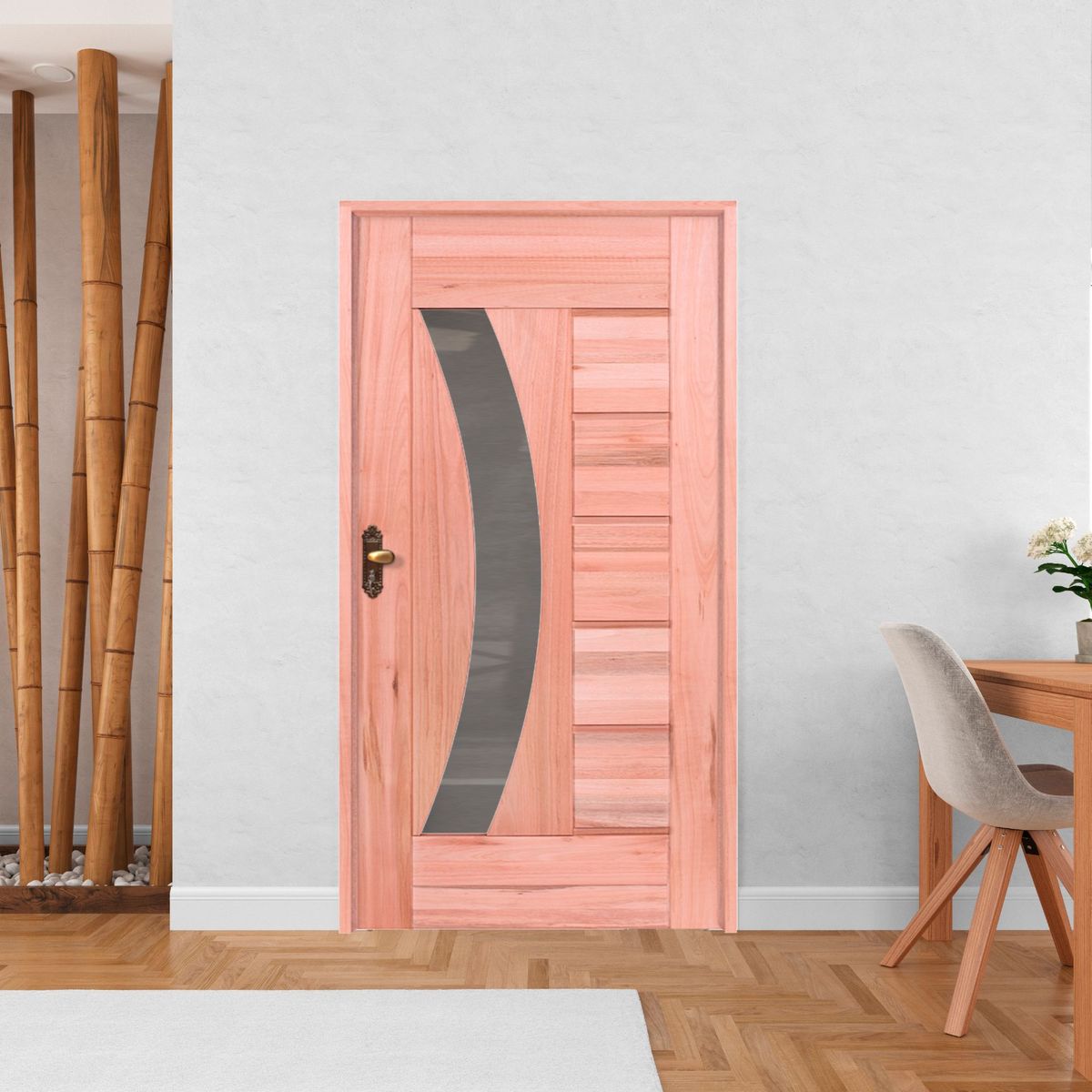 Folha de Porta Madeira Macica Eucalipto Natural 210x92x3,1cm BBR-Visor, marca Esel - Foto 2