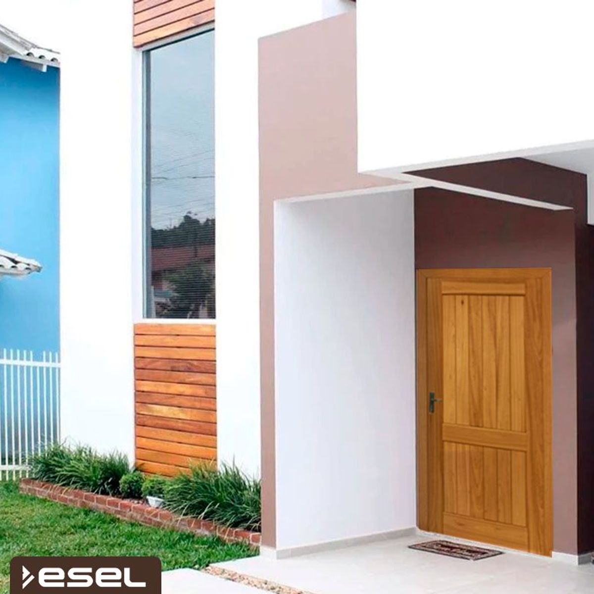 Folha de Porta Madeira Macica Eucalipto Natural 210x92x3,1cm Mexicana, marca Esel - Foto 2