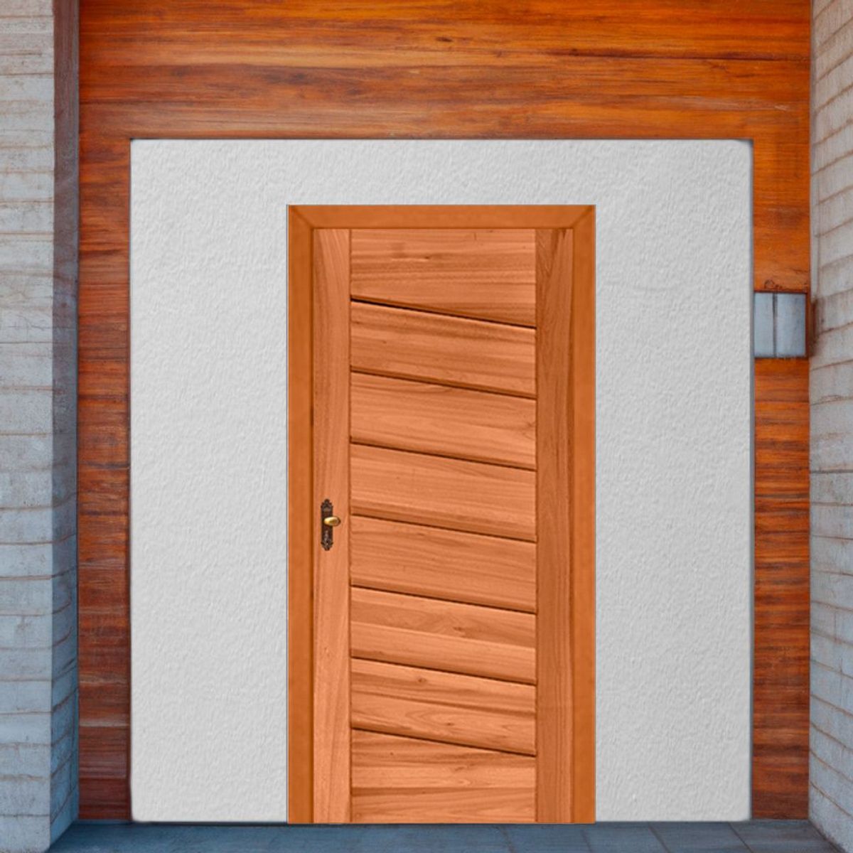 Folha de Porta Madeira Macica Eucalipto Natural 210x92x3,1cm BBB-R, marca Esel - Foto 2