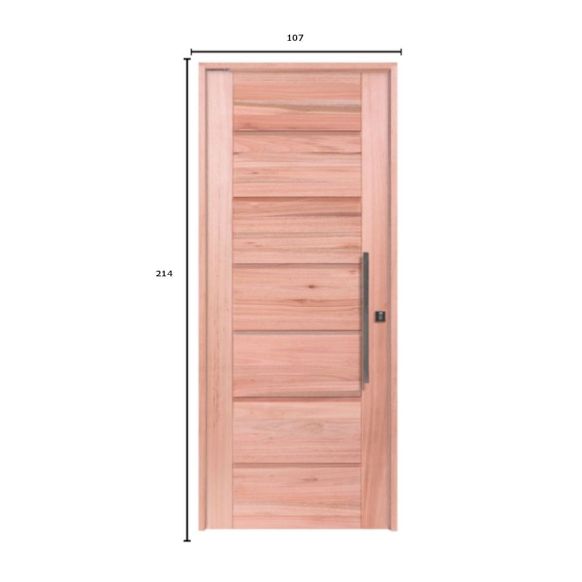 Porta Montada Pivotante Madeira Macica Eucalipto Natural Esquerda 214x117x14cm BBB-R, marca Esel - Foto 2