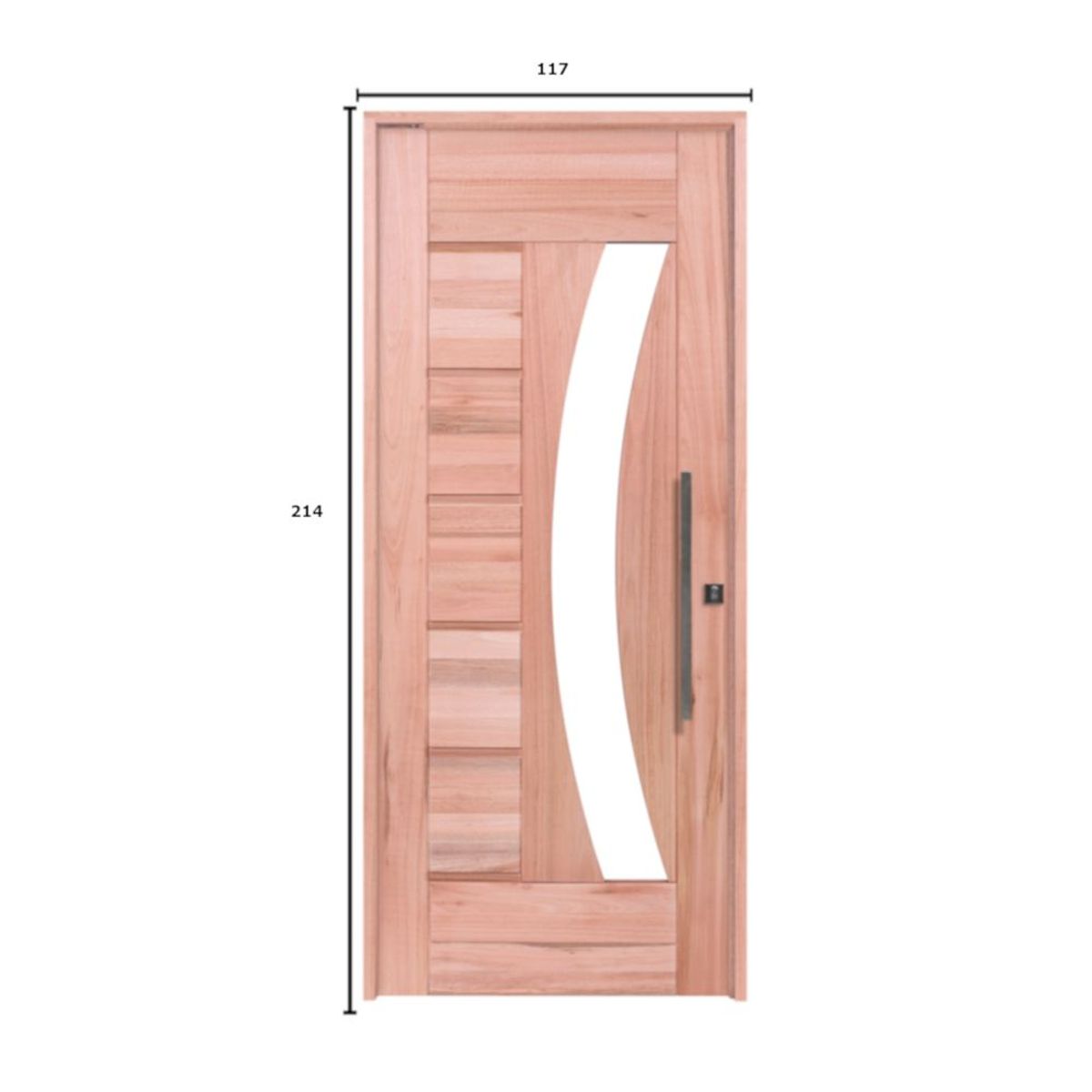Porta Montada Pivotante Madeira Macica Eucalipto Natural Esquerda 214x117x14cm BBR-Visor, marca Esel - Foto 2