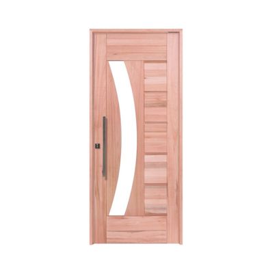 Porta Montada Pivotante Madeira Macica Eucalipto Natural Direita 214x97x14cm BBR-Visor