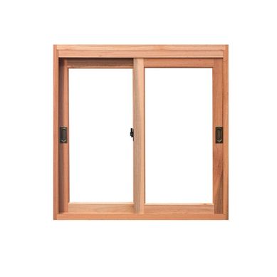 Janela de Correr Madeira Eucalipto Natural 2 Folhas Mveis 120x140x12cm Gold