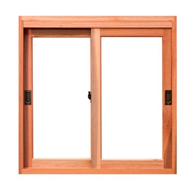 Janela de Correr Madeira Eucalipto Natural 2 Folhas Mveis 120x150x12cm Gold