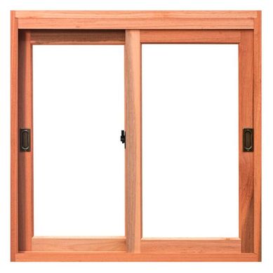 Janela de Correr Madeira Eucalipto Natural 2 Folhas Mveis 100x160x12cm Gold