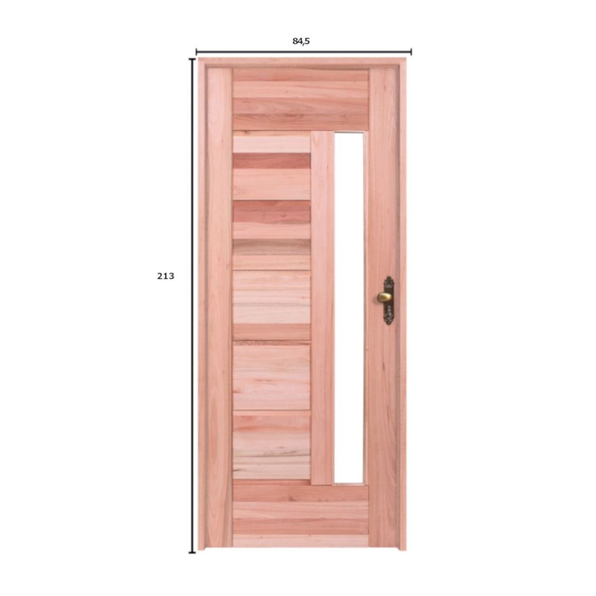 Porta Montada de Giro Madeira Macica Eucalipto Natural Direita 213x84,5x12cm BBR-Visor, marca Esel - Foto 2