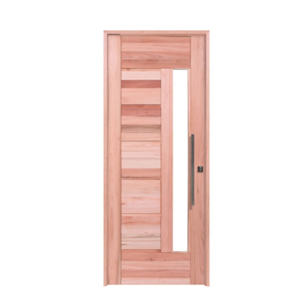 Porta Montada Pivotante Madeira Macica Eucalipto Natural Esquerda 214x107x14cm BBR-Visor, marca Esel - Foto Principal