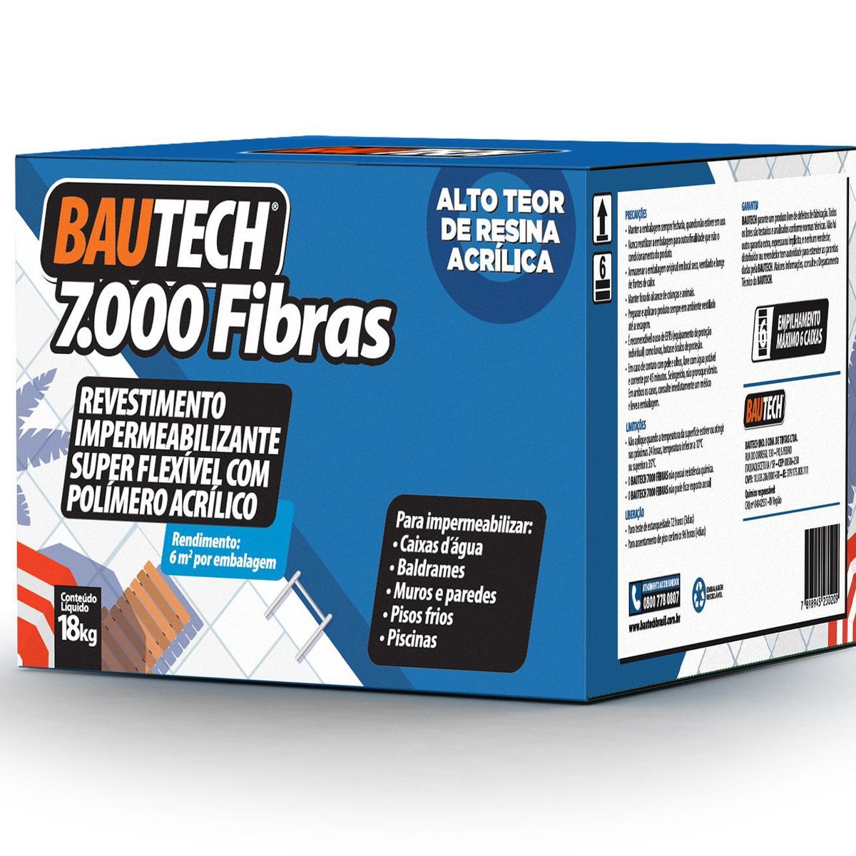 Argamassa impermeabilizante 7000 18 kg Bautech, marca Bautech - Foto Principal