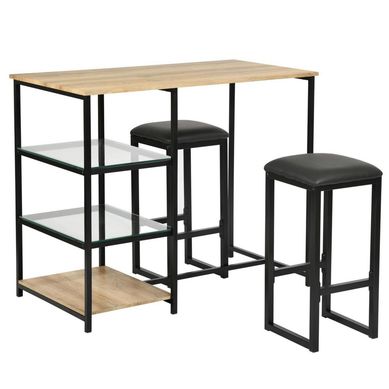 Conjunto de Bar 3 Peas Preto Homy