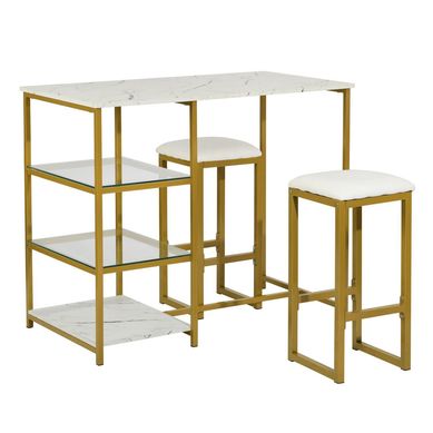 Conjunto de Bar 3 Peas Branco Homy