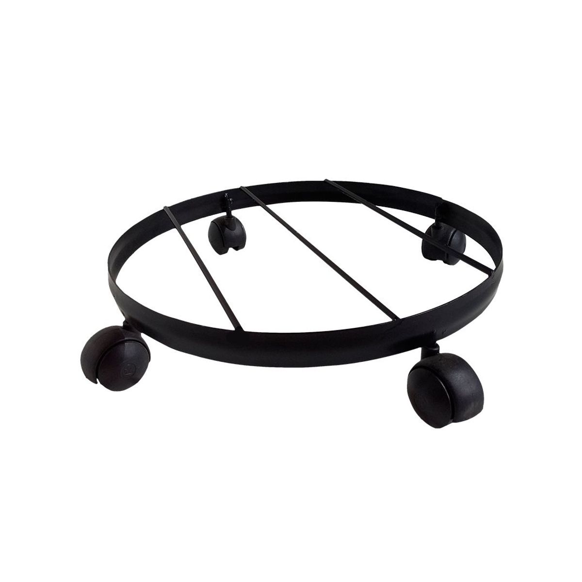 Suporte de chão para Vasos  32cm com rodas preto, marca Alambre - Foto Principal