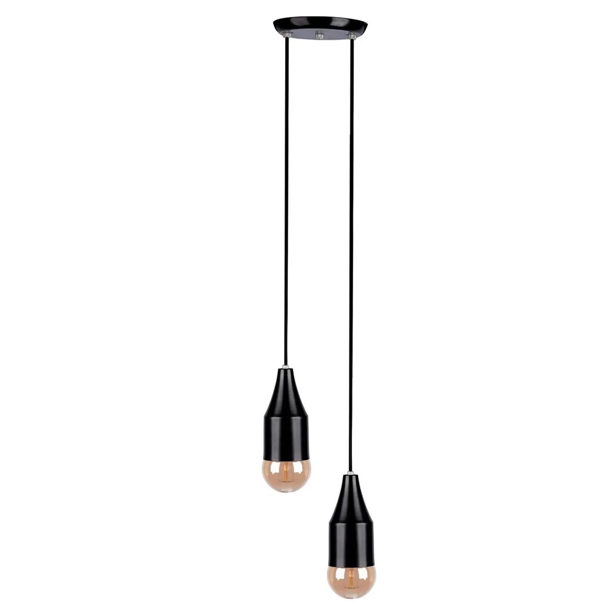 Pendente B/2 Calegari Aluminio Preto ARS Iluminação, marca ARS Iluminação - Foto Principal