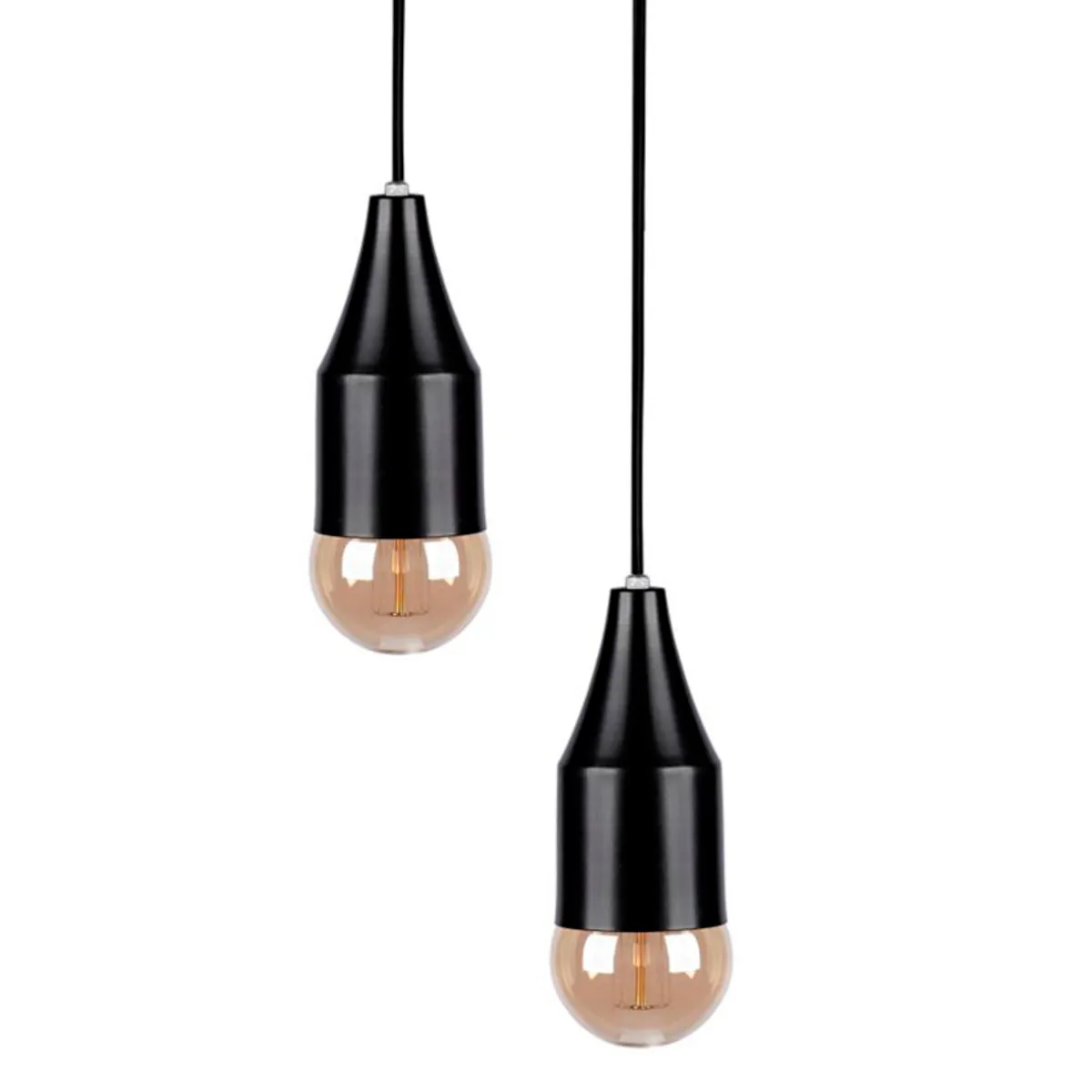 Pendente B/2 Calegari Aluminio Preto ARS Iluminação, marca ARS Iluminação - Foto 2