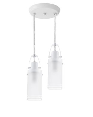 Pendente B/2 Cristal Quadrado Branco Neo Iluminao