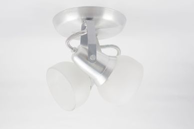 Spot B/2 Escovado Alumnio Vidro Neo Iluminao