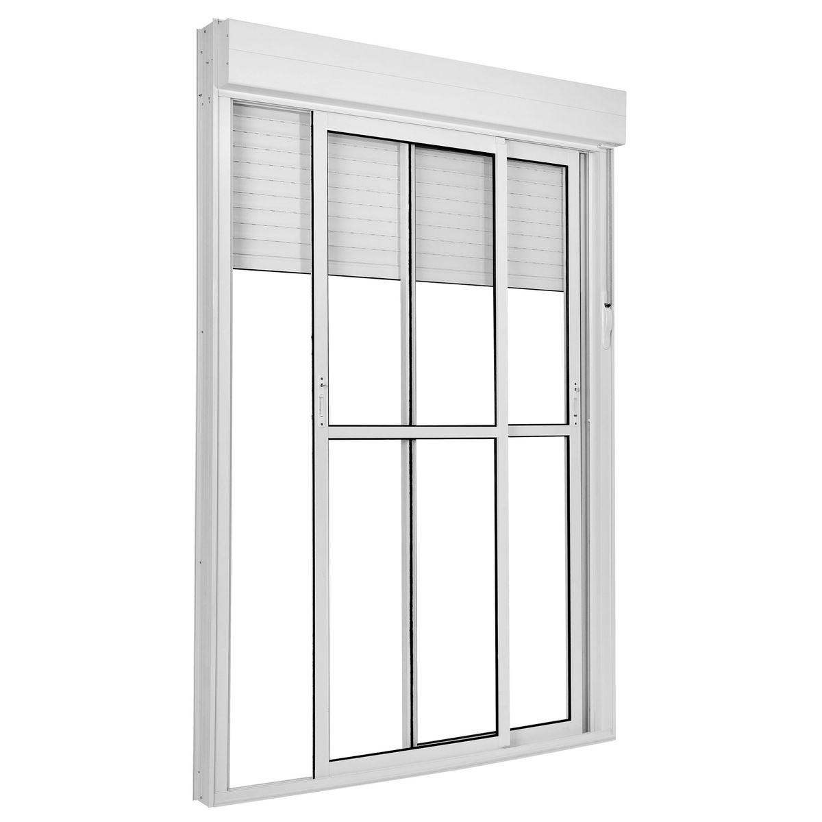Porta Integrada Veneziana Alumínio Branco 2 Folhas Móveis 220x120x12cm Topsul, marca Esquadrisul - Foto Principal