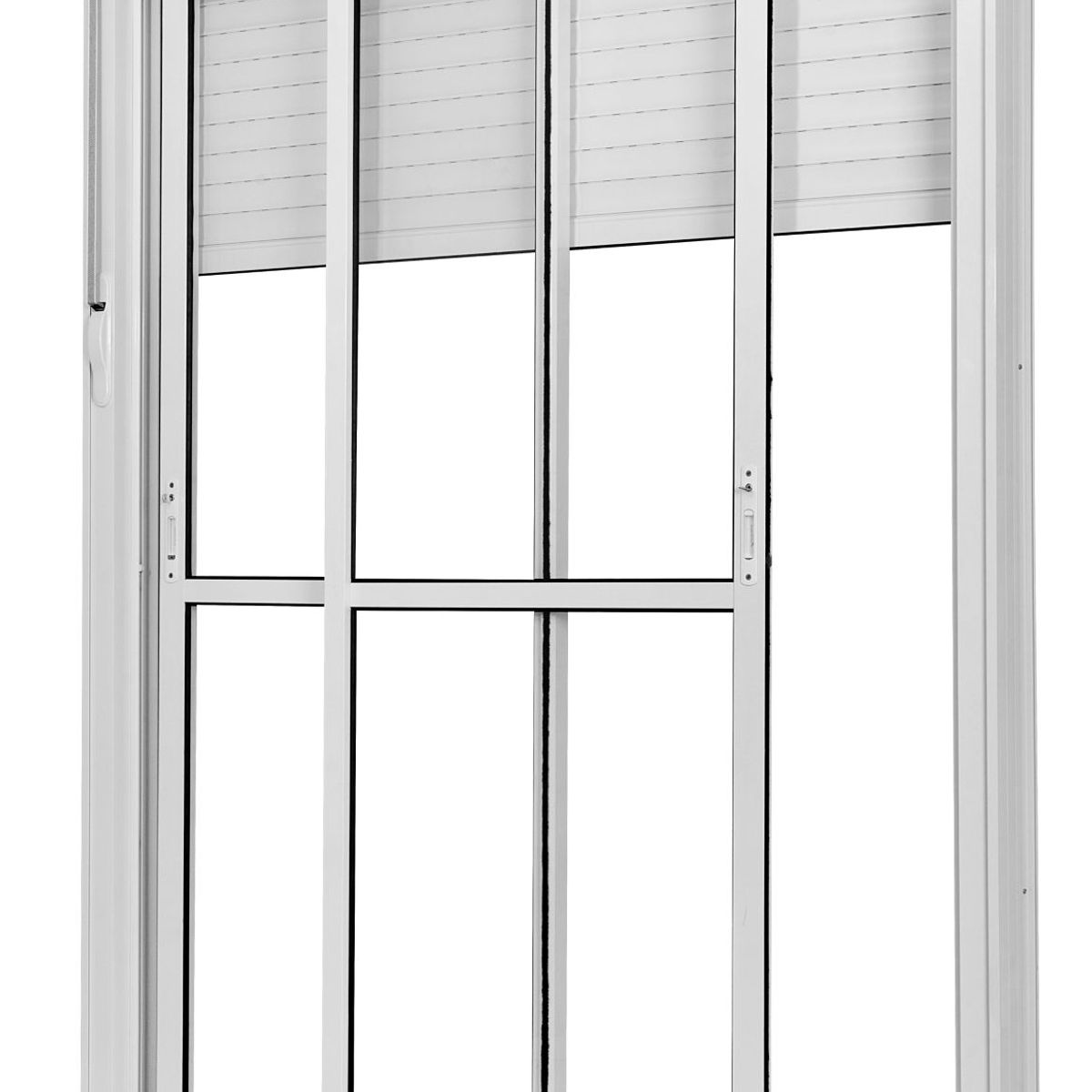 Porta Integrada Veneziana Alumínio Branco 2 Folhas Móveis 220x120x12cm Topsul, marca Esquadrisul - Foto 2