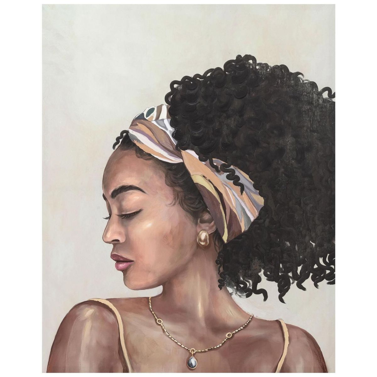 Quadro Decorativo Canvas 80X100 cm Africana Perfil Homy, marca Homy - Foto Principal